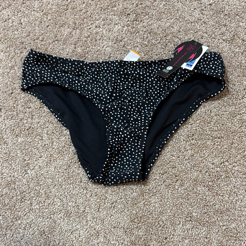Black and White Polka Dot Bikini Bottom